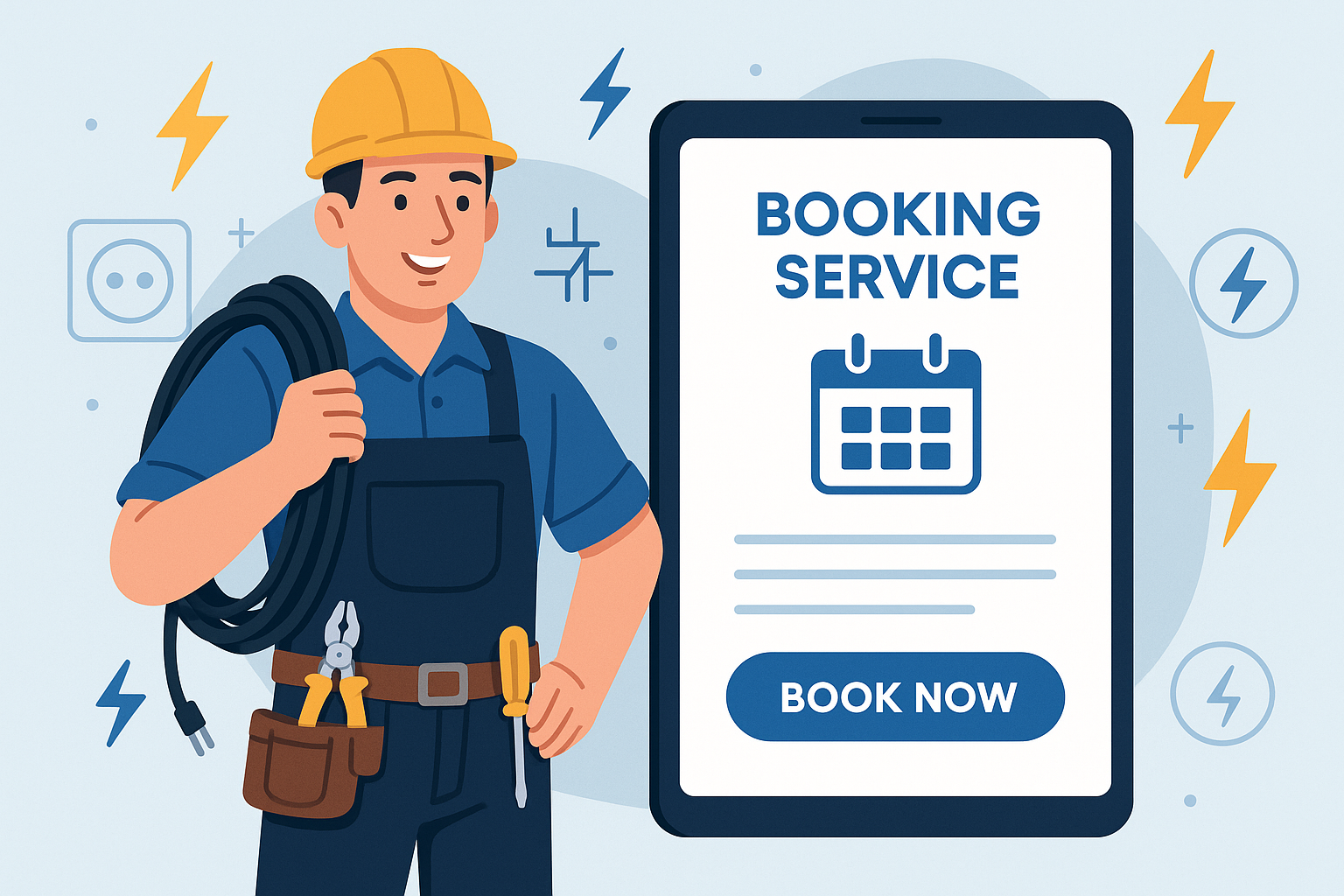 electrician booking